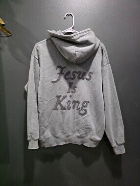 Elevated Faith "Not Sorry Jesus Is King" Unisex Hoodie Oversized Appliqué XS